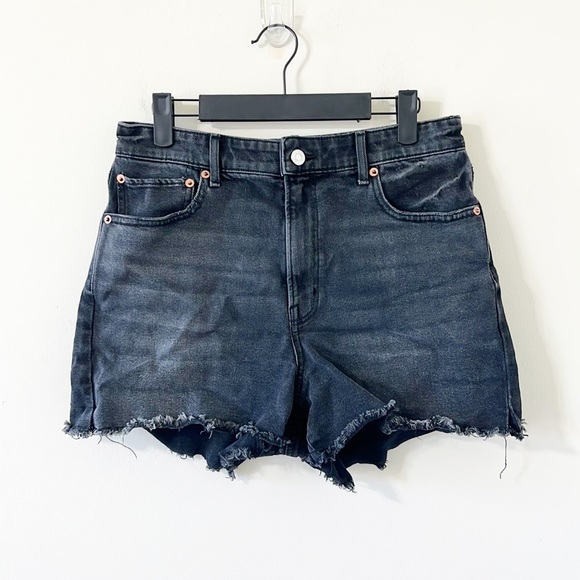 American Eagle Outfitters Pants - American Eagle Highest Rise 90s Boyfriend Short Black Denim Shorts Size 8